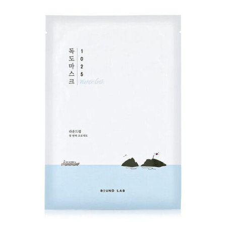 Маска Round Lab 1025 Dokdo Water Gel Mask Sheet — зволожувальна гелева маска з морською водою та 8 видами гіалуронової кислоти