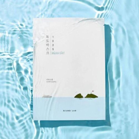 Маска Round Lab 1025 Dokdo Water Gel Mask Sheet — ферменти для оновлення шкіри, амінокислоти для глибокого зволоження,