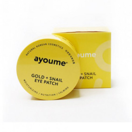Ayoume Gold Snail Eye Patch 60 шт — гідрогелеві патчі, екстракт золота, муцин равлика, ліфтинг-ефект — вигляд товару