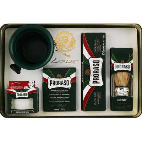 Набір для гоління Proraso Classic Shaving Set Metal 5 в 1 — професійна чаша для зручного збивання густої піни — вигляд товару