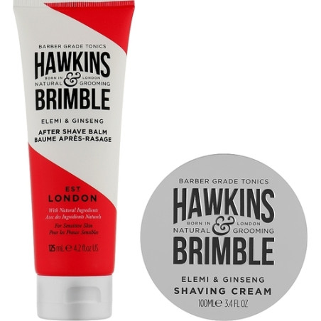Набір для гоління Hawkins & Brimble Grooming 100/125ml — створює захисний шар, запобігає подразненню, з елегантним ароматом —