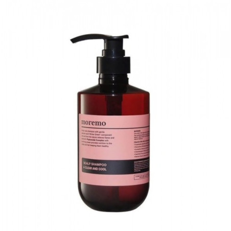 Moremo Scalp Shampoo Clear and Cool 500ml — безсульфатний очищувальний шампунь, саліцилова кислота, для глибокого очищення —