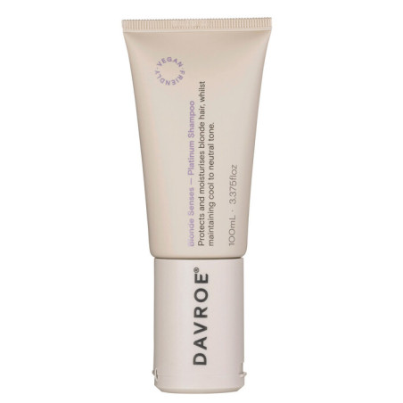 Тонуючий шампунь для світлого волосся Davroe Blonde Senses Platinum 100ml — нейтралізація жовтого відтінку, зволоження,