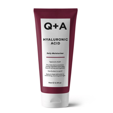 Q+A Hyaluronic Acid Daily Moisturiser 75ml — зволожувальний крем для всіх типів шкіри, гіалуронова кислота та олія жожоба,