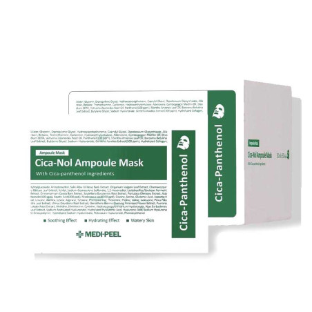 Medi-Peel Cica Nol Ampoule Mask 30 ml — створює захисний бар'єр, підтримує еластичність, проти оксидативного стресу — упаковка