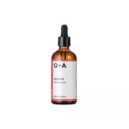 Q+A Rosehip Cleansing Oil 100ml — відновлювальна гідрофільна олія на основі комплексу натуральних масел: шипшина, мигдаль,