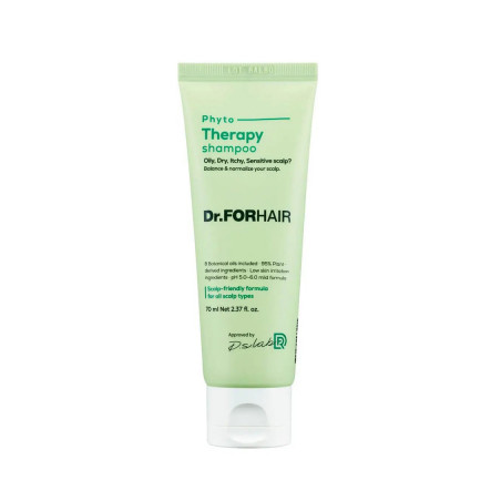 Dr FORHAIR Phyto Therapy Shampoo 70ml — фітошампунь для чутливої шкіри голови, 95% натуральні компоненти, для всіх типів