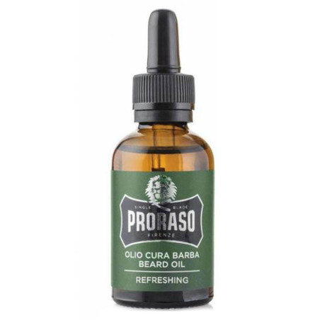 Зволожувальна олія для бороди Proraso Beard Oil Refreshing 30ml — з ароматом бергамоту, розмарину та ментолу, зволоження та