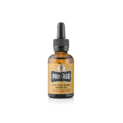 Зволожувальна олія для бороди Proraso Beard Oil Wood and Spice 30ml — з деревним ароматом кедра та спецій, для довгої густої