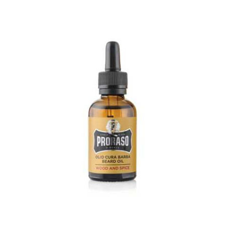 Зволожувальна олія для бороди Proraso Beard Oil Wood and Spice 30ml — з деревним ароматом кедра та спецій, для довгої густої
