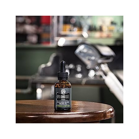 Зволожувальна олія для бороди Proraso Beard Oil Cypress and Vetyver 30ml — з соняшниковою олією, маслом авокадо, ментолом,