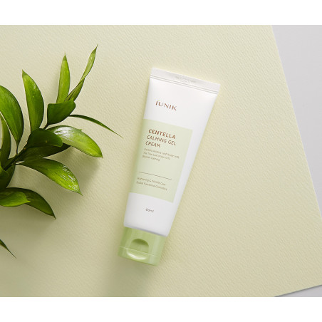 IUNIK Centella Calming Gel Cream 60g — 70% вода центелли, стимуляція синтезу колагену, ніацинамід — текстура
