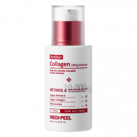 MEDI-PEEL Retinol Collagen Lifting Ampoule 50ml — інтенсивне зволоження, боротьба зі зморшками, для всіх типів шкіри — вигляд