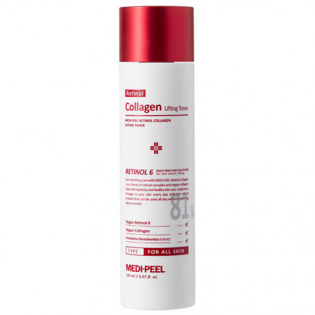 MEDI-PEEL Retinol Collagen Lifting Toner 150ml — омолоджуючий тонер, вирівнювання тону, веганський засіб — вигляд товару