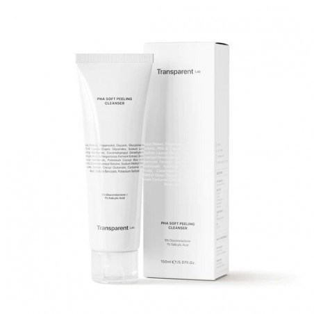Transparent Lab PHA Soft Peeling Cleanser 150ml — очищення та пілінг, саліцилова кислота, амінокислоти рису, глюконолактон —