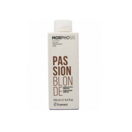 Framesi Morphosis Passion Blonde Shampoo 250ml — шампунь для світлого волосся з золотистим пігментом, олією огірочника,