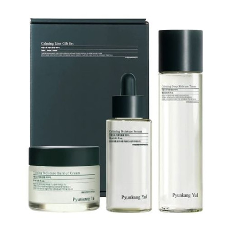 Pyunkang Yul Calming Line Gift Set 3 шт — набір засобів для проблемної шкіри, центела, чайного дер., гіалуронова к-та — упаковка