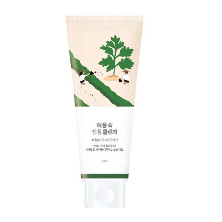 Round Lab Mugwort Calming Cleanser 150ml — заспокійлива пінка для очищення, полин, комплекс 4-cica, аспарагінова кислота —