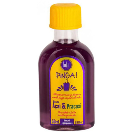 Веганська олія для волосся Lola Pinga-Acai E Pracaxi 50ml — живлення, реконструкція, термозахист, не маслить, блиск — вигляд