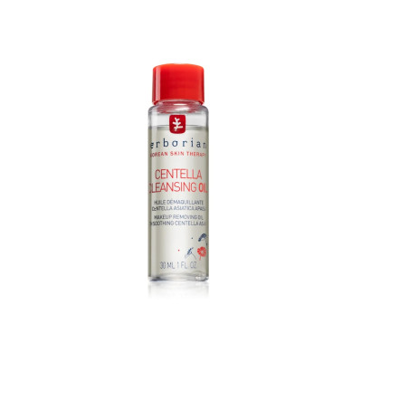 Erborian Centella Cleansing Oil 30ml — мініформат гідрофільної олії для щоденного очищення, екстракт центелли — вигляд товару