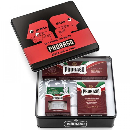 Набір для гоління Proraso Vintage Selection Nourish 100/150/100мл — з оліями ши, сандалового дерева, зволожує та захищає шкіру