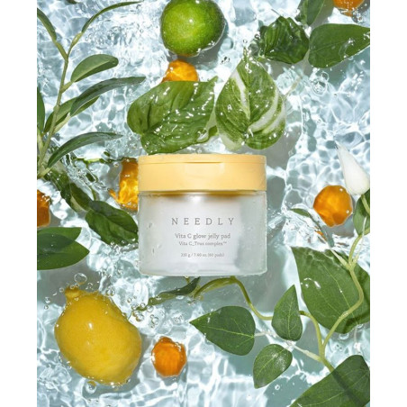 Зволожувальні тонер-педи Needly Vita C Glow Jelly з віт. С, компл. AQUAXYL, ніацинамідом 2% — вирівнювання тону, природне