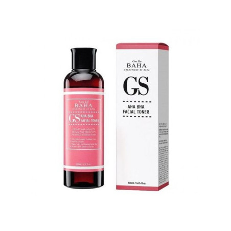 Тонер-ексфоліант Cos De Baha GS AHA BHA Facial Toner з гліколевою 7%, саліциловою 0,5%, ніацинамідом, гамамелісом 200ml —
