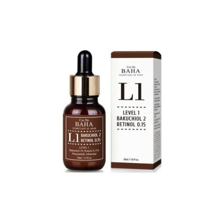 Cos De Baha Level 1 Bakuchiol 2%, Retinol 0,15% Serum 30ml — антивікова сироватка для всіх типів шкіри, зменшує зморшки,