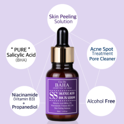 Кислотна сироватка Cos De Baha BHA Salicylic Acid 2% Exfoliant 30ml — очищення пор, зниження себуму, антибактеріальна дія,