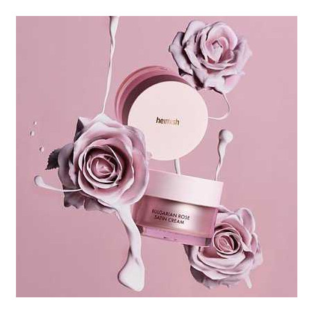 Heimish Bulgarian Rose Satin Cream 55ml — інтенсивно зволожує, пом'якшує, вітамін С та ніацинамід, надає шкірі сяйва — текстура
