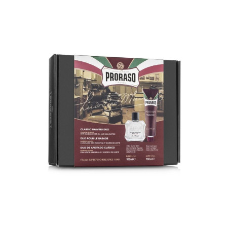 Професійний набір для гоління Proraso Duo Pack Coarse Beards 150/100 ml — крем для гоління та бальзам після, з оліями ши та