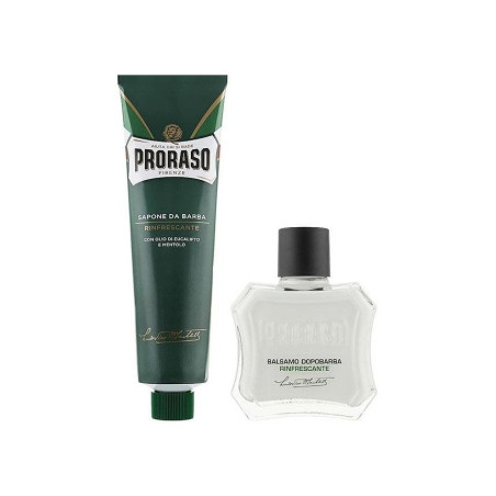 Професійний набір для гоління Proraso Duo Pack Refreshing 150/100 ml — створює густу піну, пом'якшує волосся, запобігає порізам