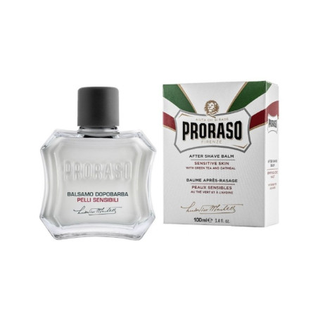 Бальзам після гоління Proraso Sensitive Green Tea 100ml — екстракти зеленого чаю та вівса, олії евкаліпта та ментолу, усунення