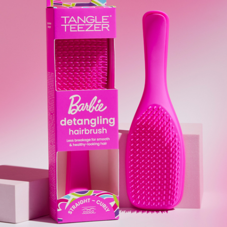 Щітка для волосся Tangle Teezer Barbie Detangling Hairbrush Pink — 325 дворівневих подовжених гнучких зубчиків, запатентована