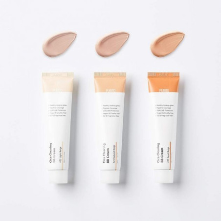 ВВ-крем Purito Cica Clearing BB cream N21 Light Beige 30ml — з екстрактом центелли, маскування недосконалостей, природний