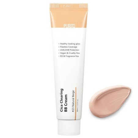 ВВ крем Purito Cica Clearing BB cream N23 Natural Beige 30ml — екстракт центелли, вирівнювання тону, захист від УФ, для всіх