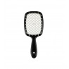 Щітка для волосся JANEKE SUPERBRUSH чорна з білим — спеціально закруглені кінчики, делікатний масаж, не електризує — вигляд