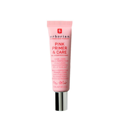 Крем-праймер Erborian Pink Primer Care 15ml — розгладження текстури шкіри, рожевий пігмент, екстракт хурми та олія камелії —