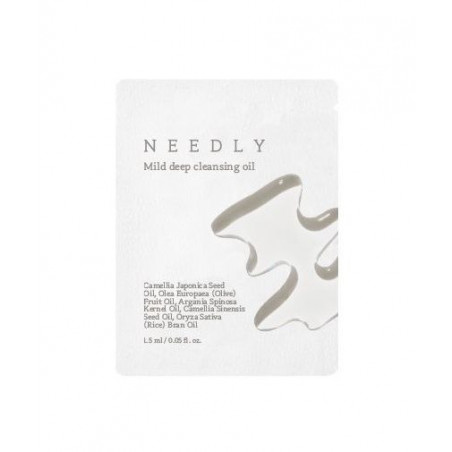Гідрофільна олія Needly Mild Deep Cleansing мініформат 1,5ml — глибоке очищення, захист від зневоднення — упаковка
