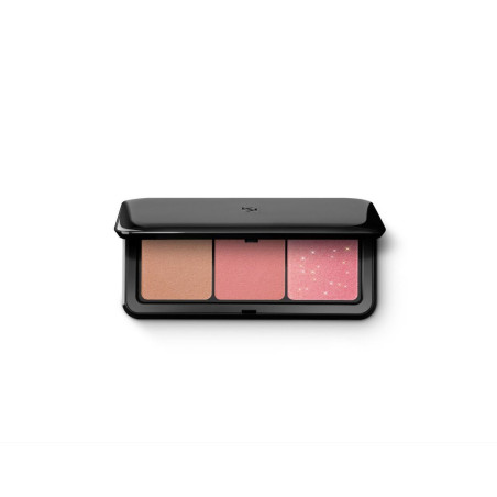 KIKO Multi Finish Trio Blush Bronzer Face Palette 02 Mauve 7g — 1 бронзер, 2 рум'яна, контуринг — упаковка