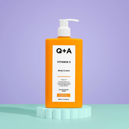 Крем для тіла Q+A Vitamin C Body Cream з вітаміном С, олією ши, екстрактом кореня імбиру, з аром. апельсина та грейпфруту 250