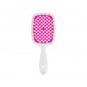 Щітка для волосся JANEKE SUPERBRUSH SMALL біла з рожевим — делікатний масаж, не електризує, для всіх типів волосся, гнучкі