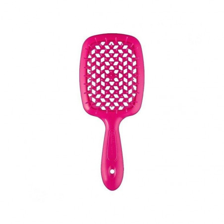 Щітка для волосся JANEKE SUPERBRUSH неоново-рожева — запатентована італійська структура, швидке сушіння без шкоди, створення