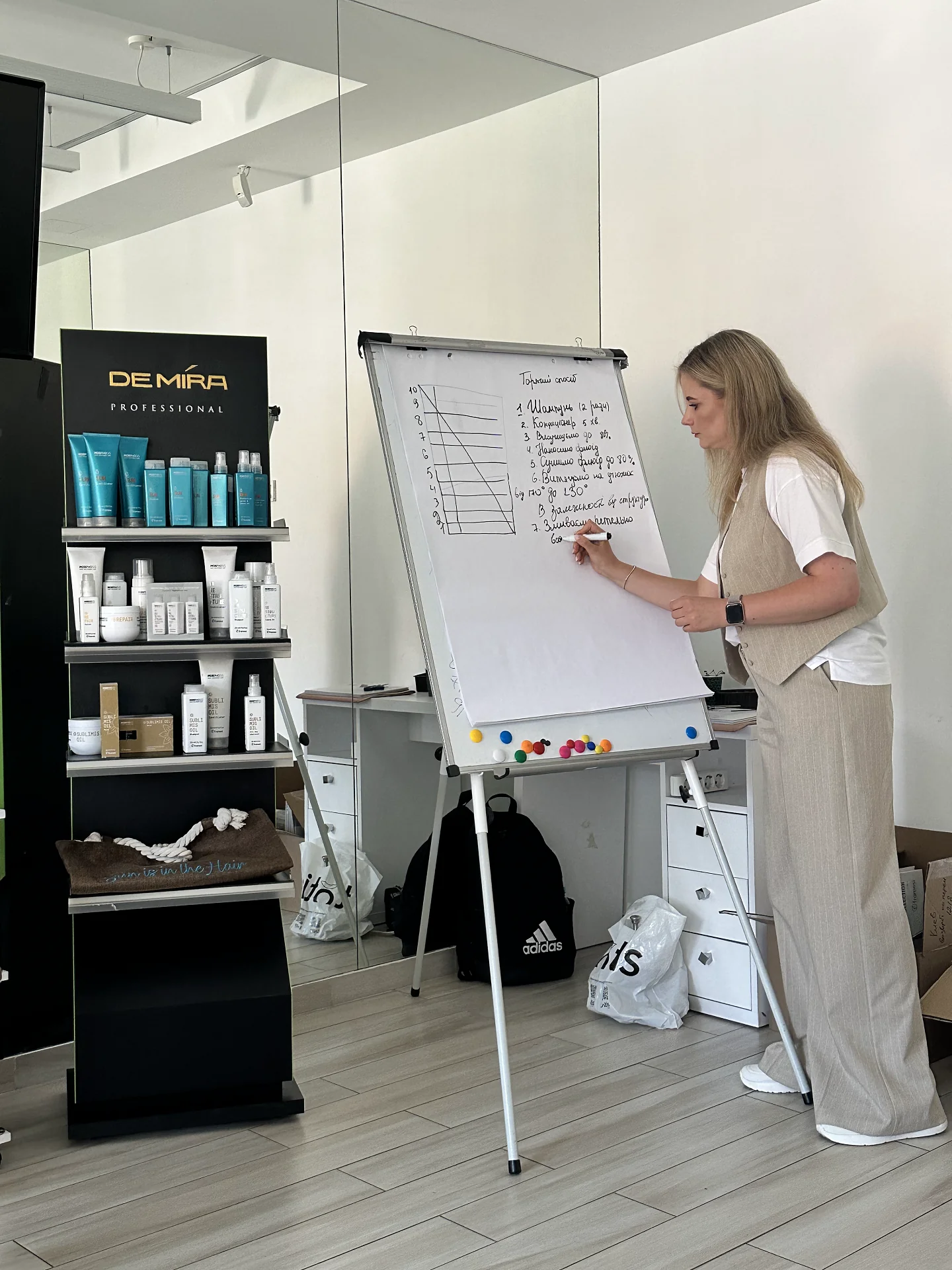 Теоретична частина навчання для б'юті-спеціалістів: діагностика ступеня пошкодження та пористості волосся.