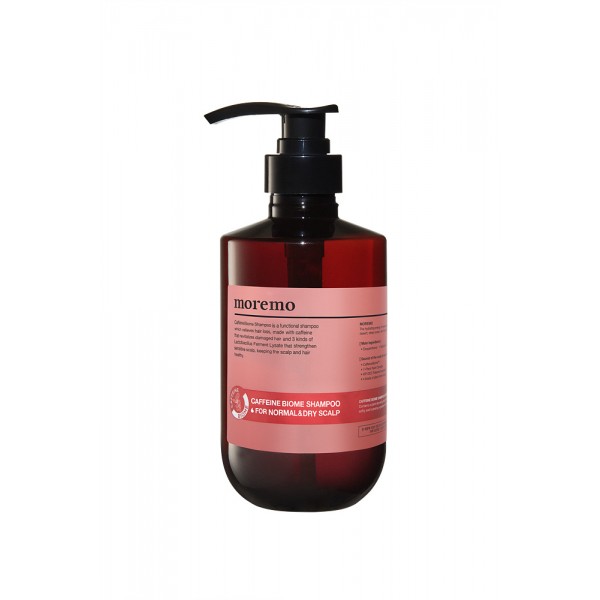 Кофеін - біом шампунь проти випадіння волосся для сухоі та норм шкіри голови з лактобакт MOREMO Caffeine Biome Shampoo for Normal and Dry Scalp-500мл