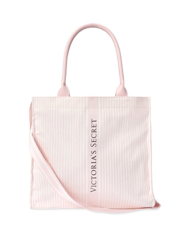 Тканинна пляжна рожева сумка PINK VICTORIAS SECRET Canvas Tote