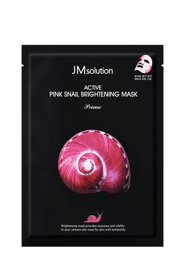 Тканинна маска JMsolution Равликова маска для сяючої шкіри Active Pink Snail Brightening Mask 30 ml