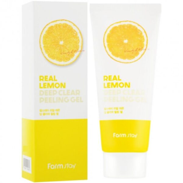 Глибоко очищаючий пілінг-гель з екстрактом лимона FarmStay Real Lemon Deep Clear Peeling Gel100ml