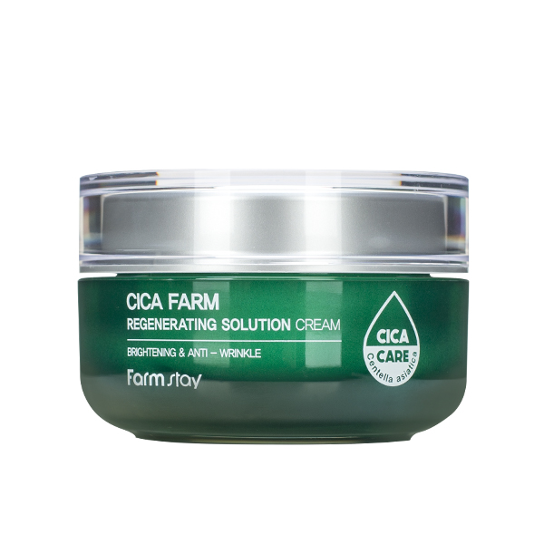 Відновлювальний ампульний крем з центелою для шкіри обличчя Farmstay Cica Farm Regenerating Solution Cream 50 ml