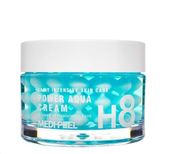 Капсульний крем для інтенсивного зволоження шкіри обличчя Medi-Peel H8 Hyaluronic Acid Formula Power Aqua Cream 50g
